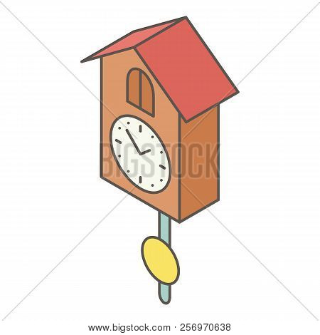 Cuckoo Clock Icon. Isometric Illustration Of Cuckoo Clock Icon For Web