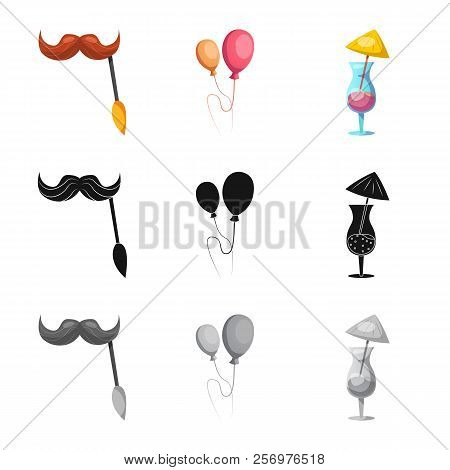 Vector Illustration Of Party And Birthday Icon. Set Of Party And Celebration Stock Vector Illustrati