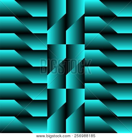 Neon Geometric Pattern For The Stingy In The Form Of A Ladder For Wealth.