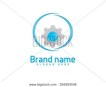 Technology Logo - White Background Illustartion Design