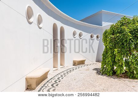 The Courtyard In Complex Of Kallithea Thermal Springs. Rhodes, Greece