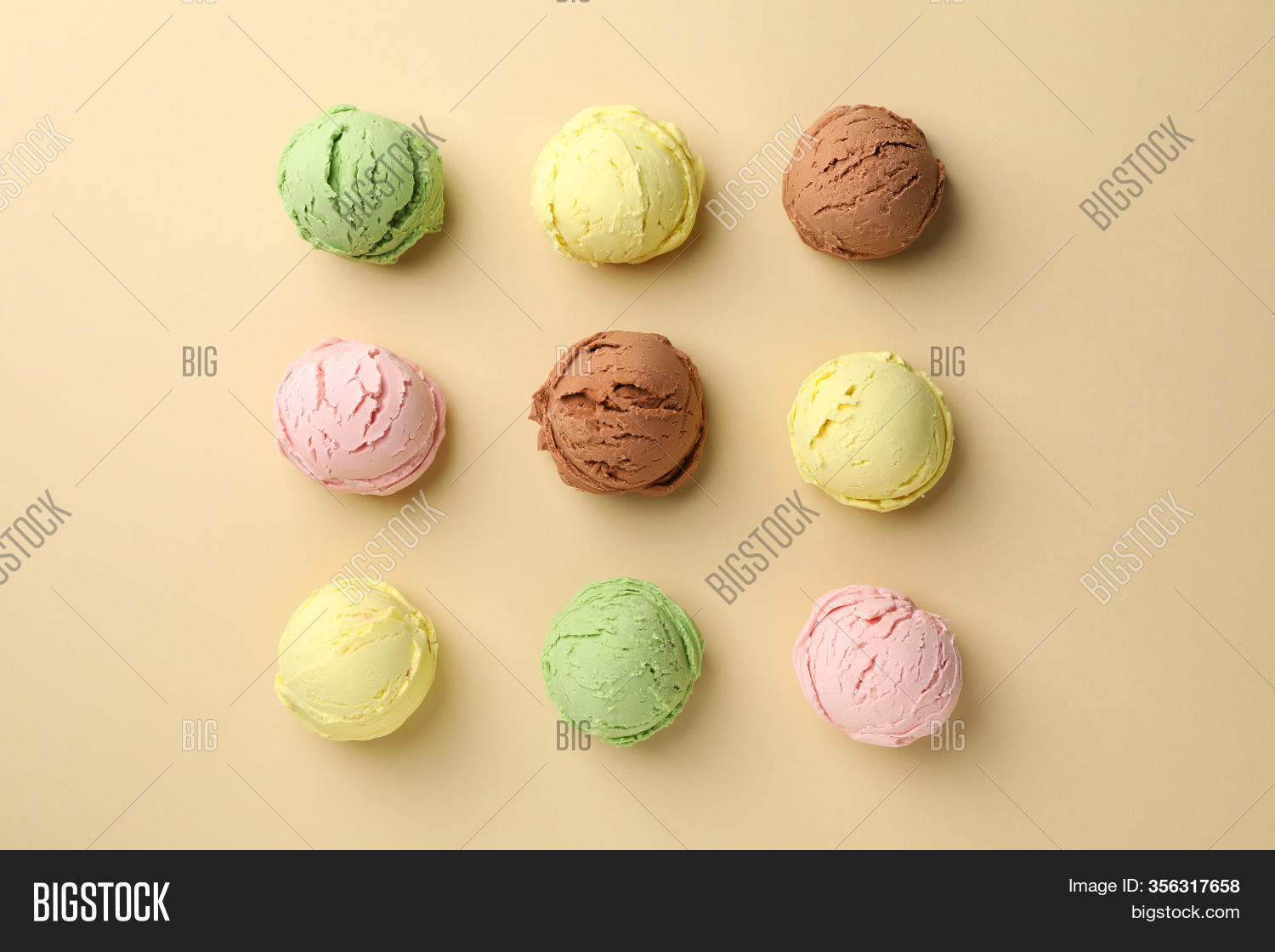 Flat Lay Ice Cream Image & Photo (Free Trial) Bigstock