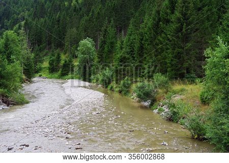 Summer alpine landscape in National Park Hohe Tauern, Austria. Panorama of the Alps, National Park Hohe Tauern