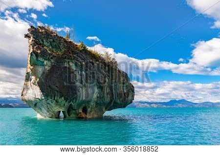 Marble Caves (capillas Del Marmol), General Carrera Lake, Landscape Of Lago Buenos Aires, Patagonia,