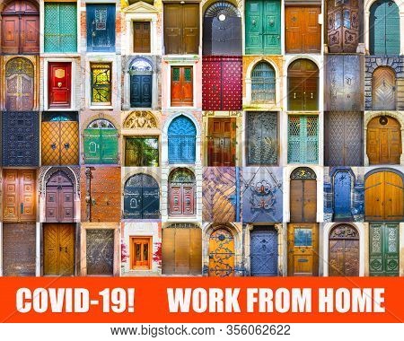 Closed Doors. Precautionary Security Measures To Counter The Spread Of Coronavirus In Europe.