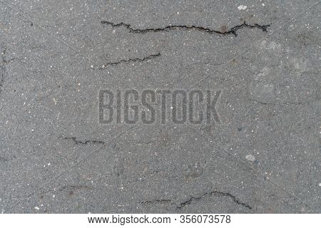 Texture, Background Of Paved Grey Road With Stripes