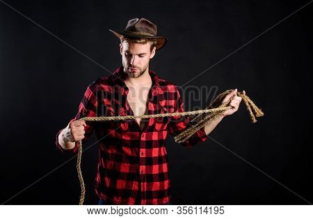 Lasso Is Used In Rodeos As Part Of Competitive Events. Lasso Can Be Tied Or Wrapped. Western Life. M