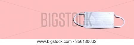 Surgical Mask With Influenza And Coronavirus Covid-19 Concept