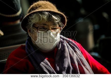 Otopeni, Romania - February 25, 2020: Passengers Inside Henri Coanda International Airport, Near Buc