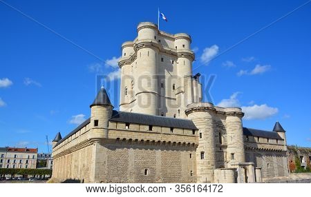 Paris France 09 23 2019: The Chateau De Vincennes Is A Massive 14th And 17th Century French Royal Fo