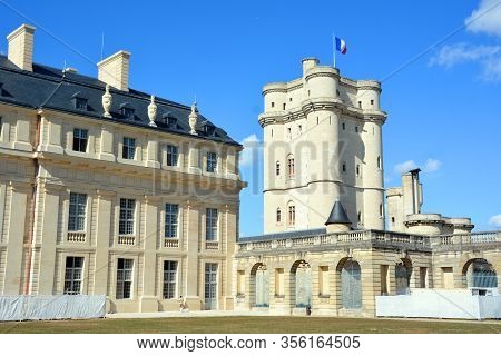 Paris France 09 23 2019: The Chateau De Vincennes Is A Massive 14th And 17th Century French Royal Fo