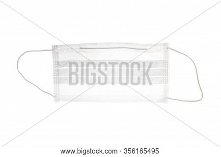 Soft Medical Mask Isolated On White. Face Mask Protection Against Pollution, Virus, Flu And Coronavi
