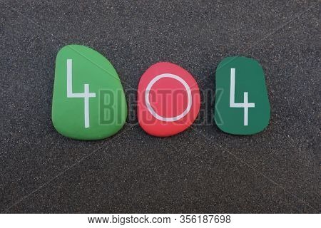 404, Hypertext Transfer Protocol Standard Response Code Composed With Stone Colored Numbers