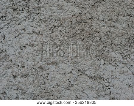Gray Wall Covered With Rough Plaster, Rough Wall Surface Texture