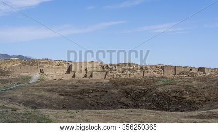 Ashgabat, Turkmenistan - June 1, 2019: Unesco Site, Ruins Of Old Nisa (nusay) In Turkmenistan.