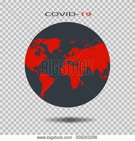 World In Virus. Coronavirus, Covid 19 On Map. Vector Eps 10