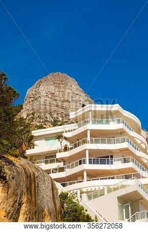 Looking Up View Of Bantry Bay Apartments In Cape Town South Africa