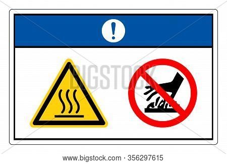 Notice Hot Surface Symbol Sign, Vector Illustration, Isolate On White Background Label. Eps10