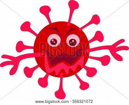 Cartoon Version Of The Coronavirus As A Monster