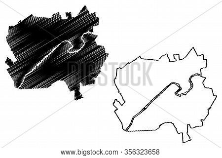 Valmiera City (republic Of Latvia, Administrative Divisions Of Latvia, Republican Cities) Map Vector