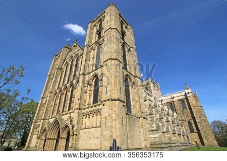Exterior Facade Of Ripon Cathedra In Yorkshire