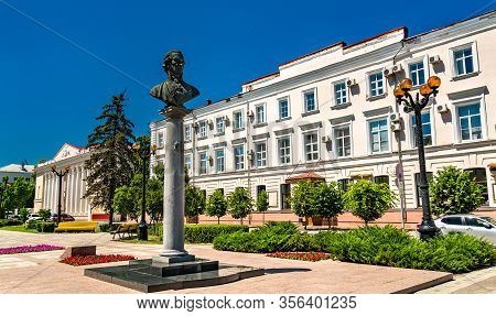 Monument To Gavrila Derzhavin In Tambov, Russian Federation