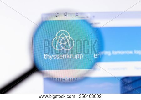 Los Angeles, California, Usa - 20 March 2020: Thyssenkrupp Company Logo On Website Page Close-up On 