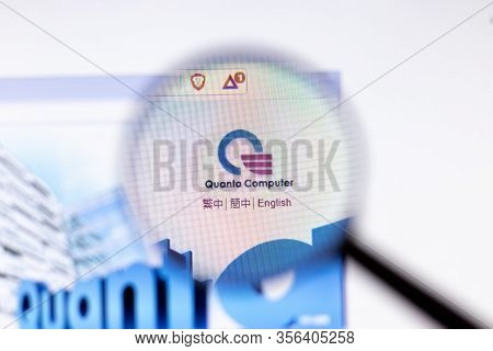 Los Angeles, California, Usa - 20 March 2020: Quanta Computer Company Logo On Website Page Close-up 
