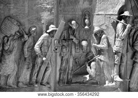 Columbia South Carolina Usa June 23 2016: Details Of Monument To The African-american History From T