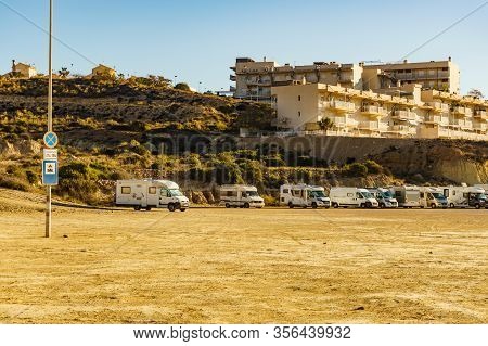 Campers On Parking, 15 March 2019, Bolnuevo Spain