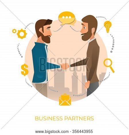 Cooperation. Organization Collaboration. Business Porters A Successful Team. The Investor Holds Mone