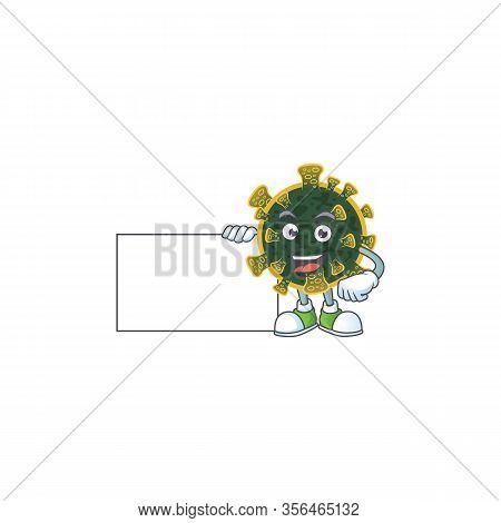 Funny New Coronavirus Cartoon Design Thumbs Up With A White Board