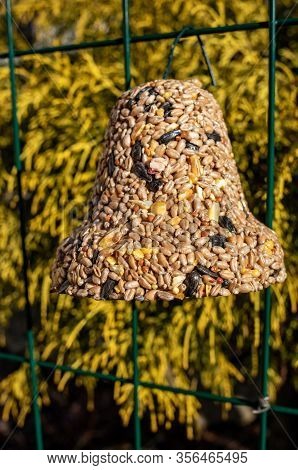 Bell From Various Grains, A Delicacy For All The Birds In The Garden
