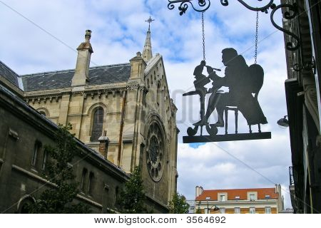 Shadowgraph des Malers in paris