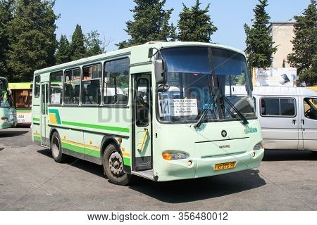 Sochi, Russia - July 19, 2009: Gren Suburban Bus Paz 4230 Avrora At The Bus Station.