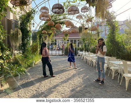 People Enjoying At Garden Of Ancient Palace