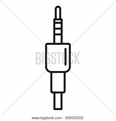 Audio Jack Icon. Outline Audio Jack Vector Icon For Web Design Isolated On White Background