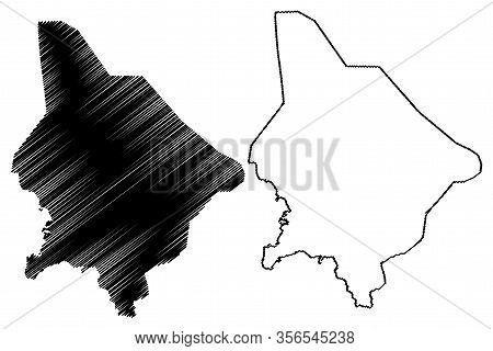Port Moresby City (independent State Of Papua New Guinea, National Capital District) Map Vector Illu