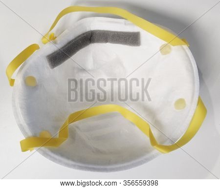 White Protective Hygenic Mask Isolated Backgrounds For Doctors And Patient From Virus Biological Inf