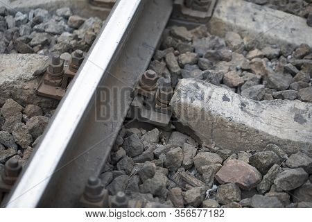 Damaged Rail. Threat To Passenger And Freight Traffic.