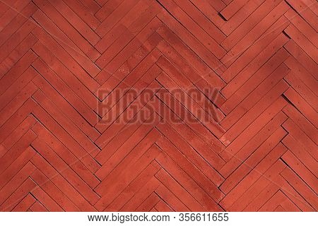 Red Brown Wood Texture Background, Herring Bone Pattern