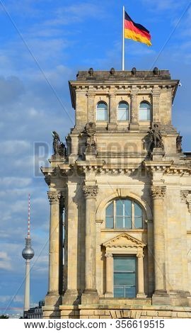 Berlin Germany 09 24 17: The Reichstag Officially Deutscher Bundestag  Plenarbereich Reichstagsgebau