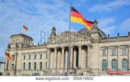 Berlin Germany 09 24 17: The Reichstag Officially Deutscher Bundestag  Plenarbereich Reichstagsgebau