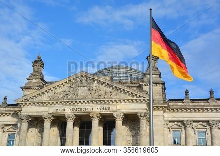 Berlin Germany 09 24 17: The Reichstag Officially Deutscher Bundestag  Plenarbereich Reichstagsgebau