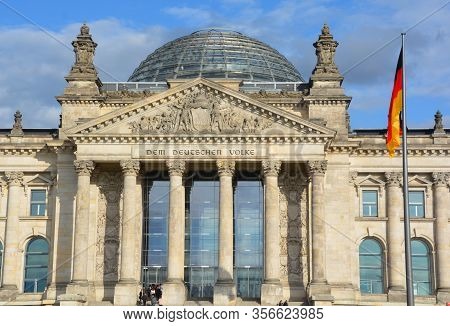 Berlin Germany 09 24 17: The Reichstag Officially Deutscher Bundestag  Plenarbereich Reichstagsgebau
