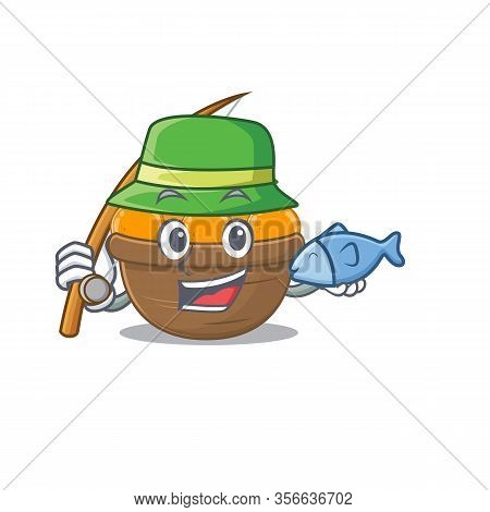 A Picture Of Funny Fishing Orange Fruit Basket Design