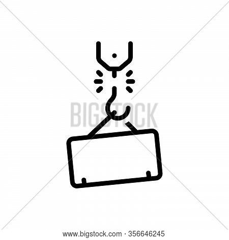 Black Line Icon For Meanwhile For-now For-the-moment Meantime While Hook Hang