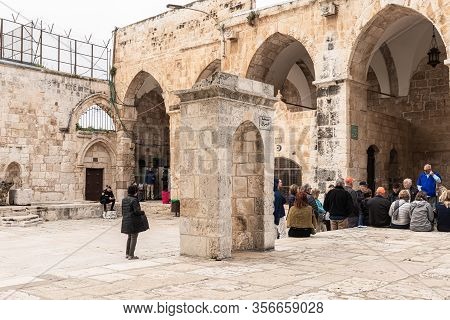 Jerusalem, Israel, March 3, 2020 : The Mosque Of Al-burak Of Mamluk Period On The Temple Mount Near 