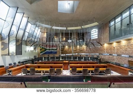 Interior Of Constitutional Court Of South Africa In Johannesburg