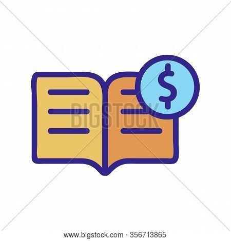 To Buy The Book Icon Vector. To Buy The Book Sign. Color Isolated Symbol Illustration